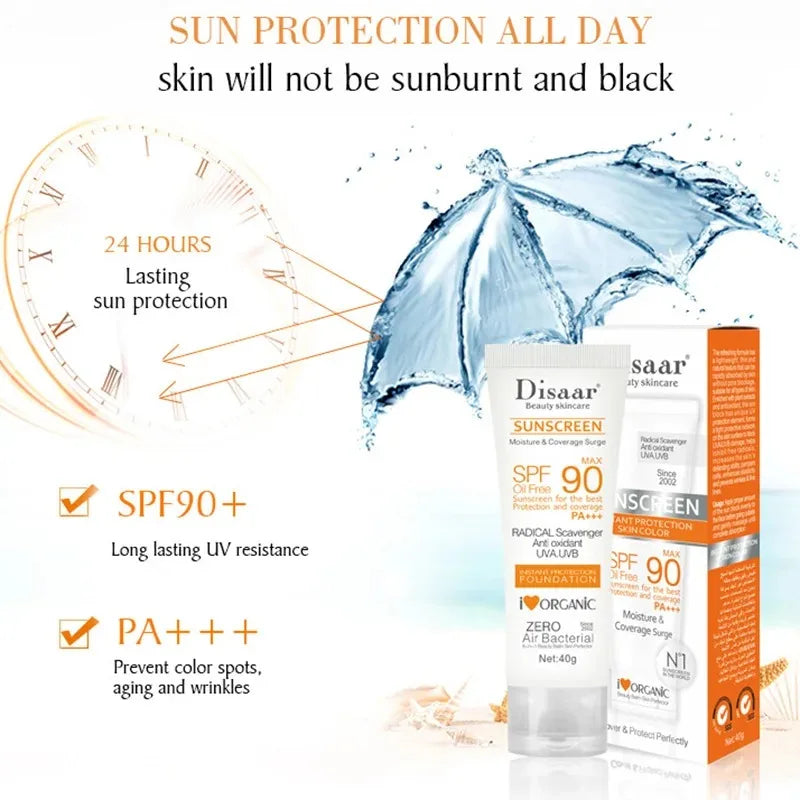 Facial Body Sunscreen Waterproof SPF 90+UV Sun Cream Sunblock Skin Protective Cream Anti Sun Facial Seaside Protection Cream - JOUVENCE COREENNE