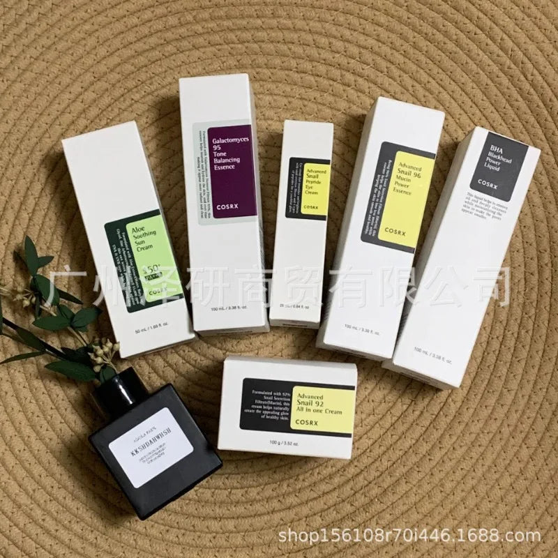 Sérum d'escargot au collagène, essence liquide pour le visage, hydratante et hydratante 100 ml, crème pour les yeux 25 ml, nettoyant 50 ml, protection solaire 50 ml - JOUVENCE COREENNE