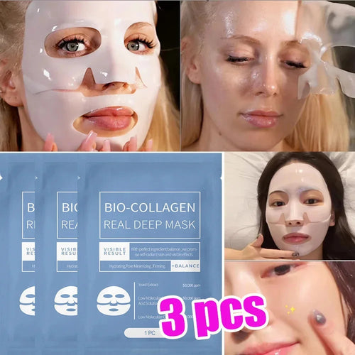 Masque visage bio au collagène, anti-rides, - JOUVENCE COREENNE