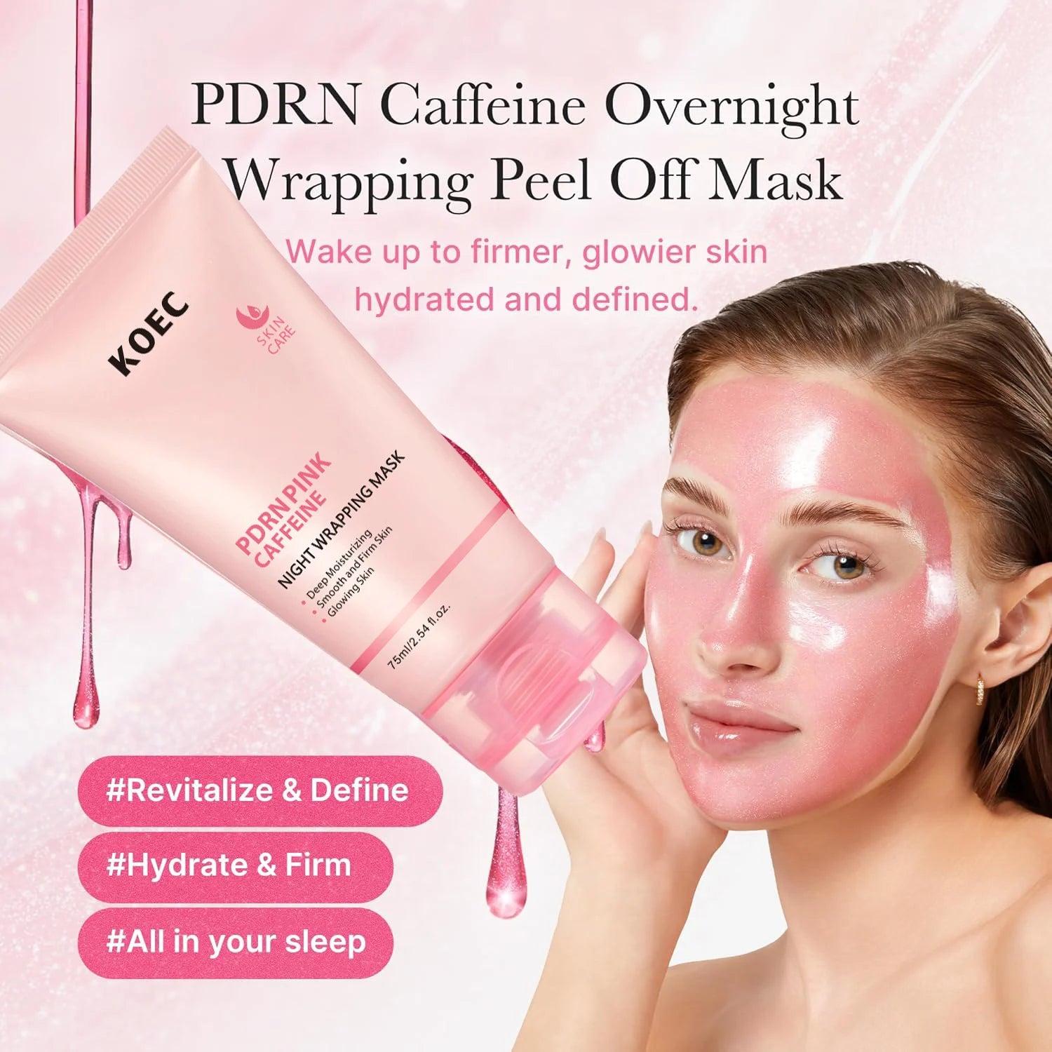 Masque facial peel-off enveloppant de nuit à la caféine - JOUVENCE COREENNE