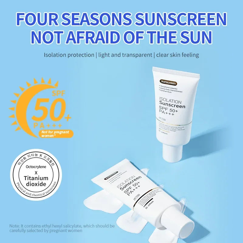 Crème solaire SPF 50+ longue durée et imperméable, hydratante, non collante, résistante aux ultraviolets, pour le visage et le corps - JOUVENCE COREENNE