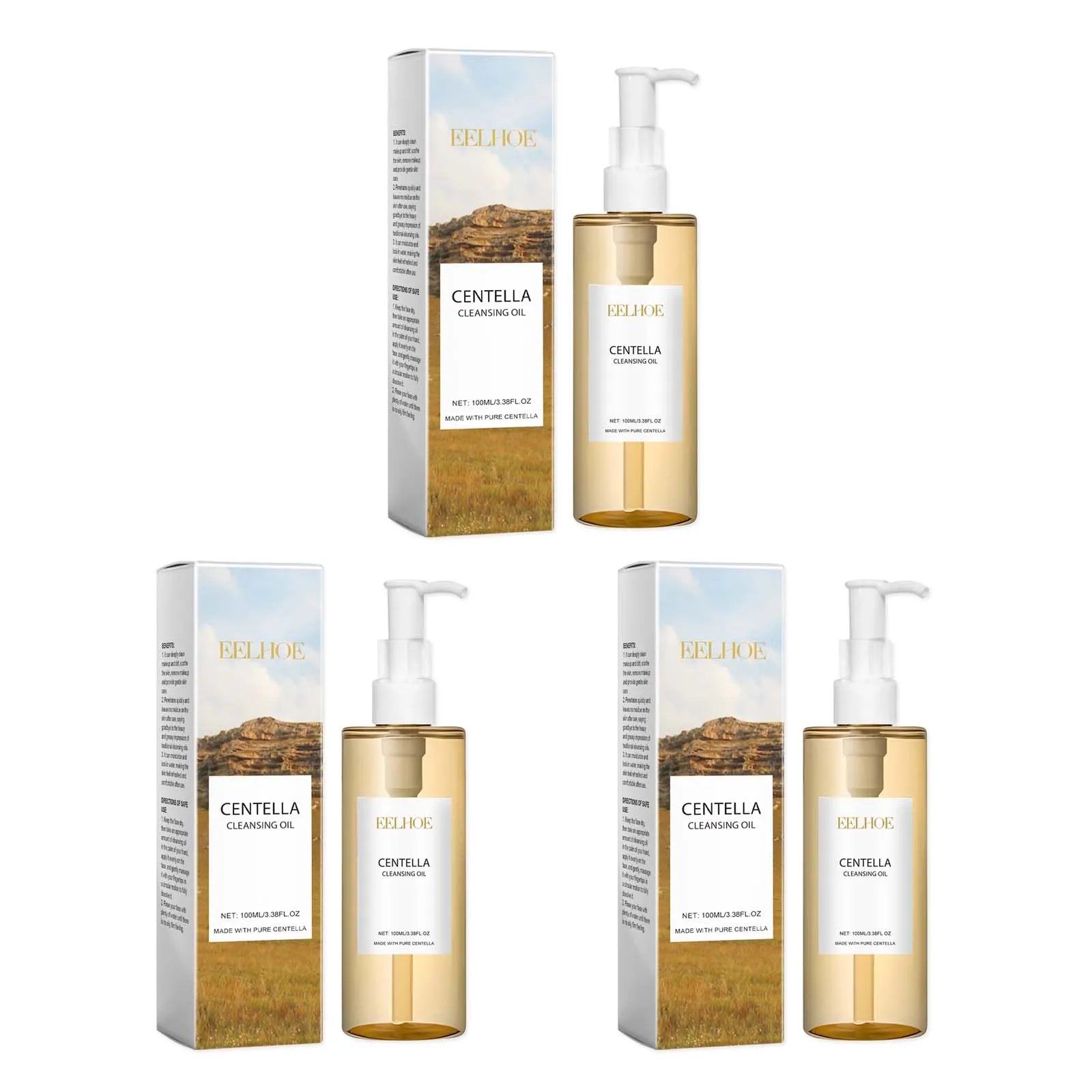 Centella Cleansing Oil Gentle Facial Makeup Remover Vitamin E Moisturizing Face Refresher Cleaning Oil Cleaning Nose Pores - JOUVENCE COREENNE