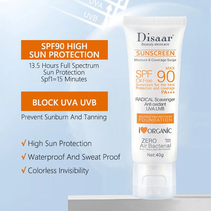 Facial Body Sunscreen Waterproof SPF 90+UV Sun Cream Sunblock Skin Protective Cream Anti Sun Facial Seaside Protection Cream - JOUVENCE COREENNE