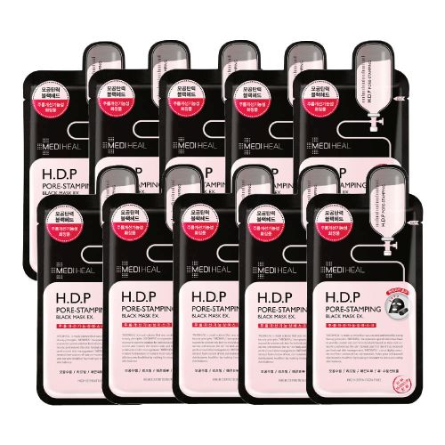MEDIHEAL H.D.P Pore-Stamping Black Mask 24ml X 10ea - JOUVENCE COREENNE