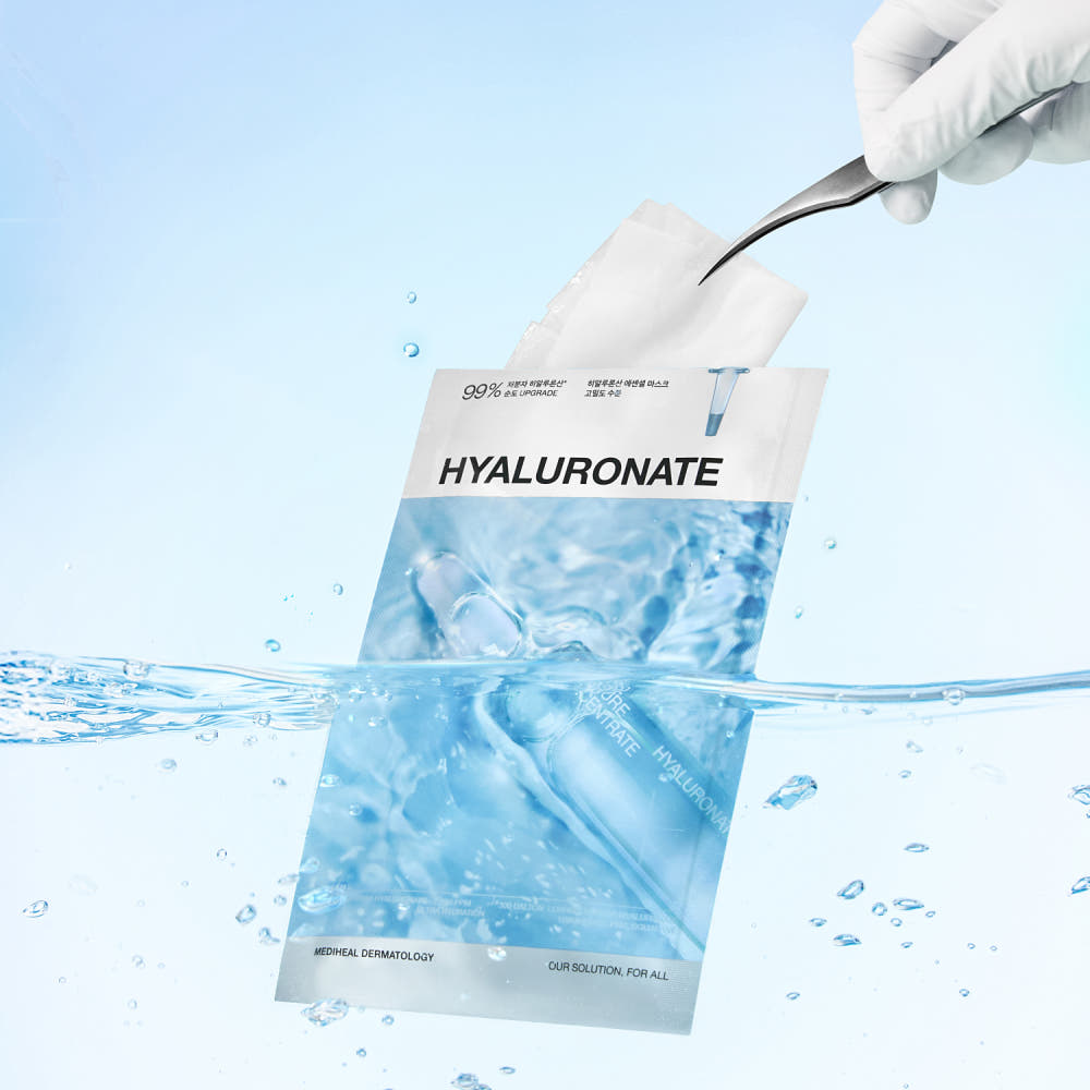MEDIHEAL Essential Mask Hyaluronate 24ml X 10ea - JOUVENCE COREENNE