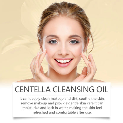 EELHOE Facial Cleansing Oil Centella Asiatica Skin Care for Sensitive Skin Barrier Repair Deep Skin Cleansing Makeup Remover Oil