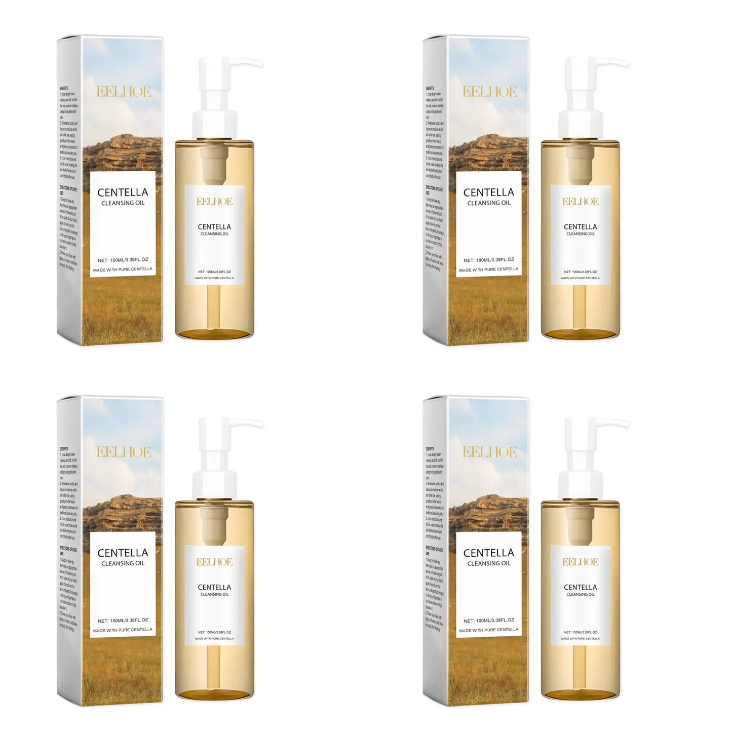 EELHOE Facial Cleansing Oil Centella Asiatica Skin Care for Sensitive Skin Barrier Repair Deep Skin Cleansing Makeup Remover Oil