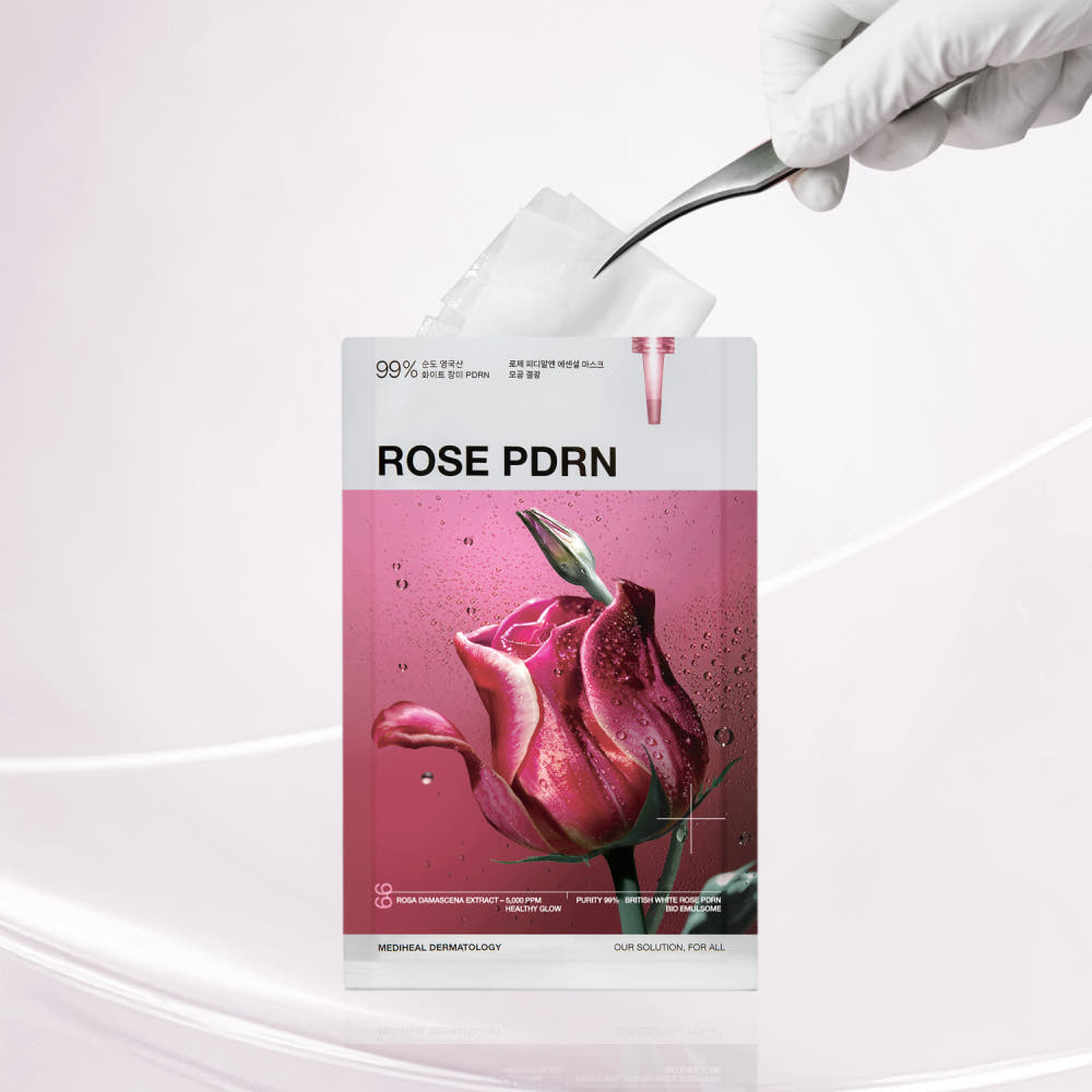 MEDIHEAL Rose PDRN Essential Mask Healthy Glow 24ml X 10ea - JOUVENCE COREENNE
